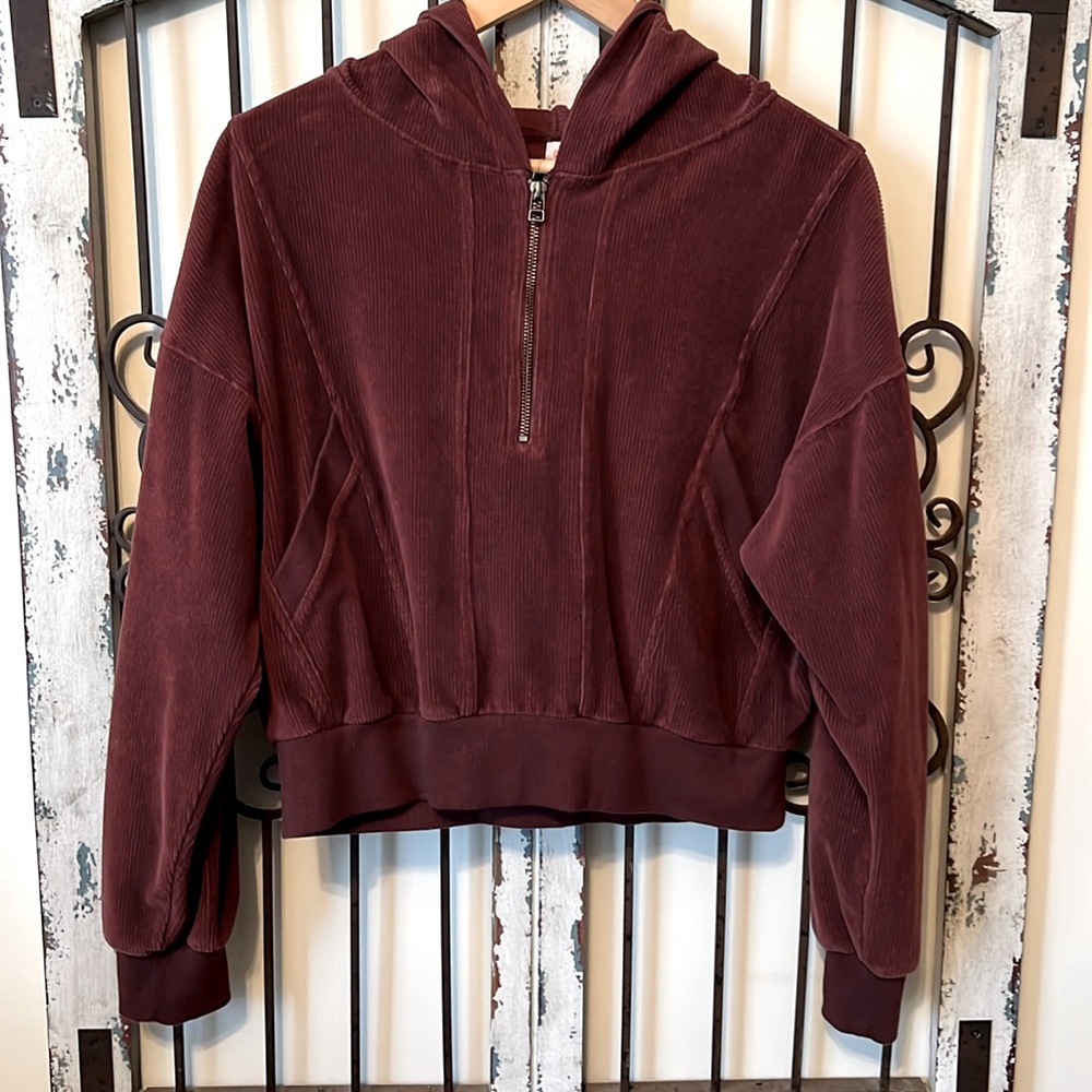 Anthropologie Daily Practice Hoodie Brown L EUC